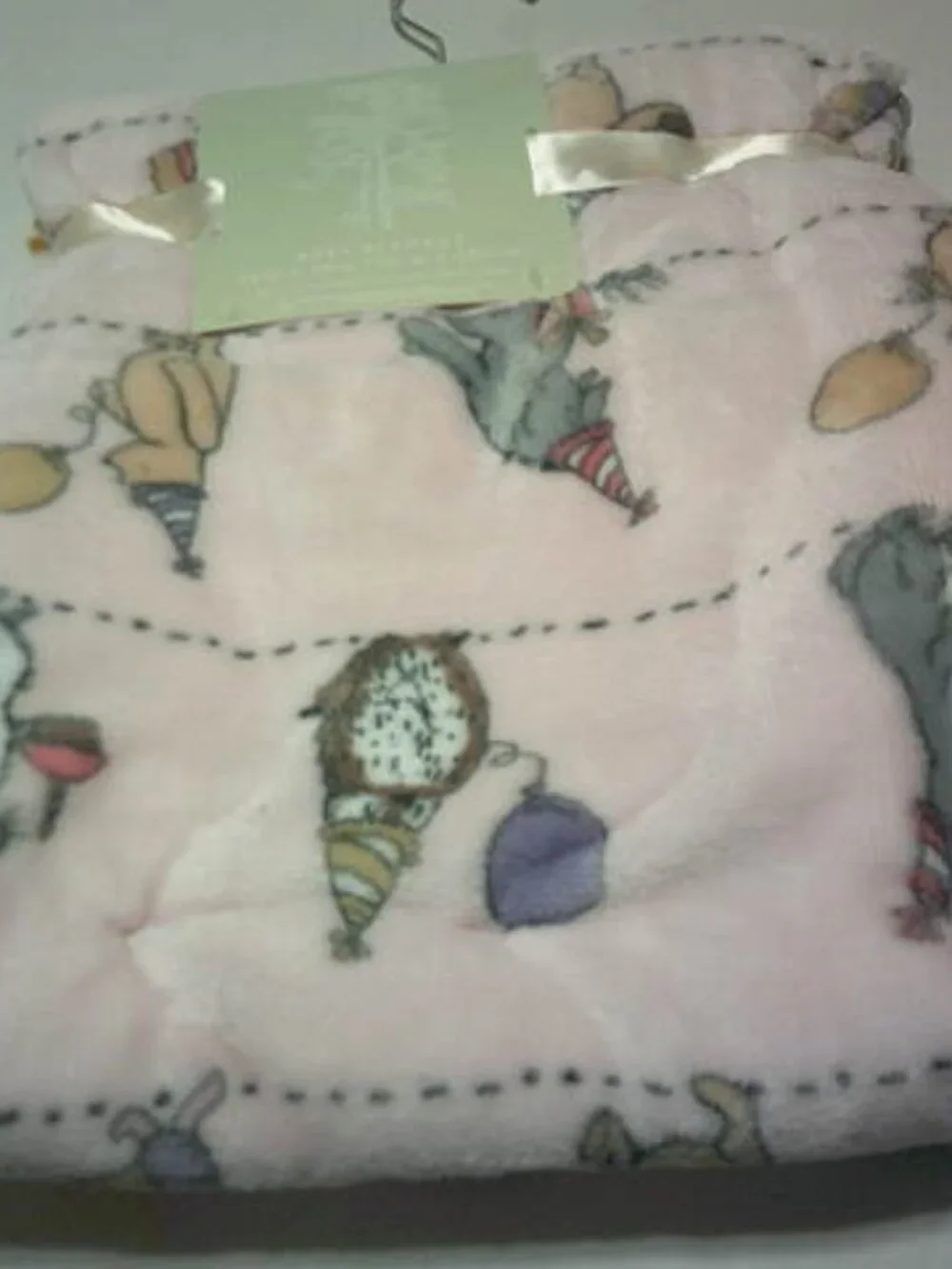 NEW WINNIE THE POOH COLLECTION PLUSH BABY BLANKET BIRTHDAY PINK 30X40